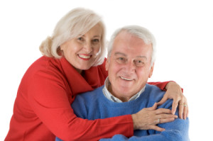 Close up of a senior happy couple. Camera: Canon 5D